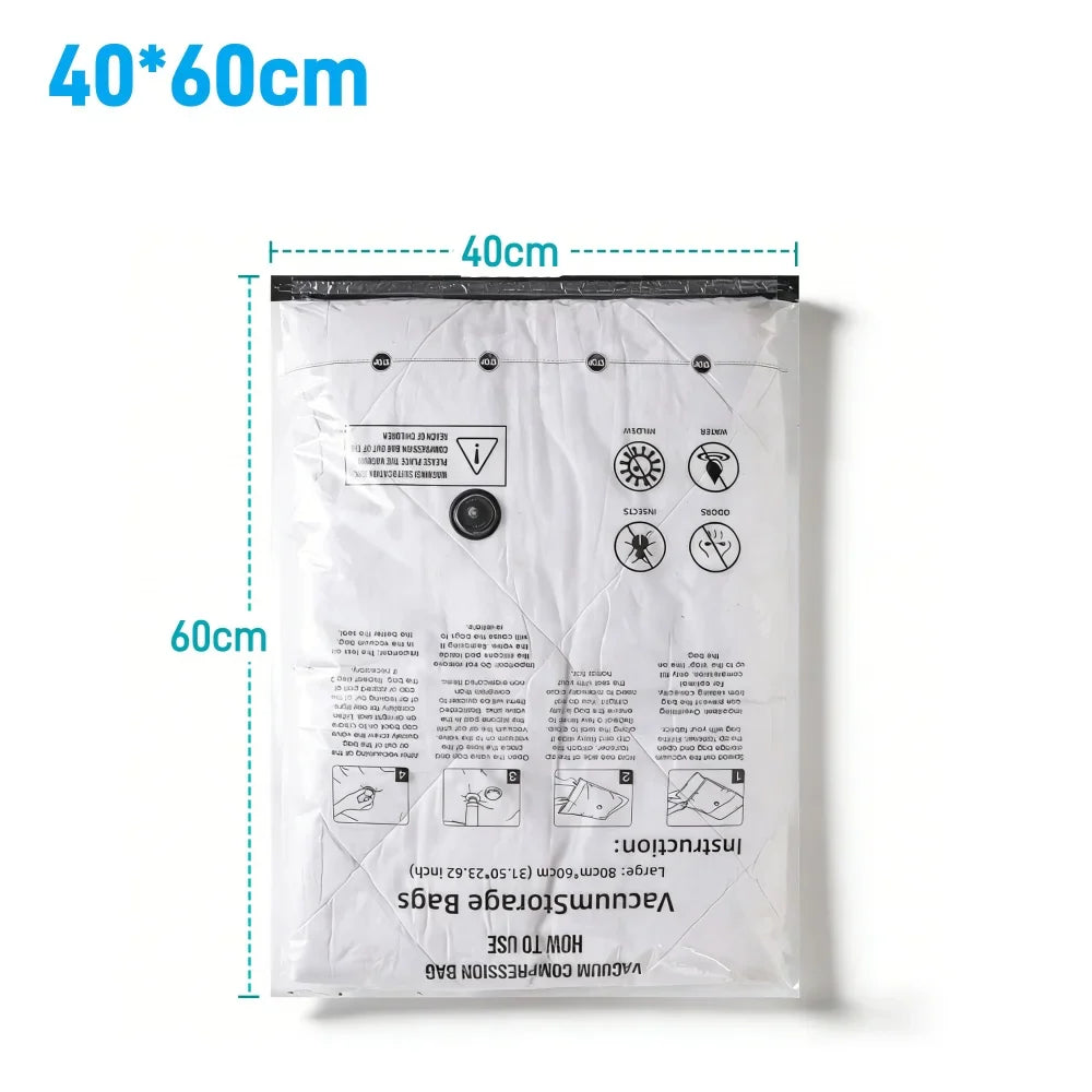 Space-Saving Vacuum Storage Bags | Travel Compression Seal Bags | Eco-Friendly Folding Design | Camping Essentials