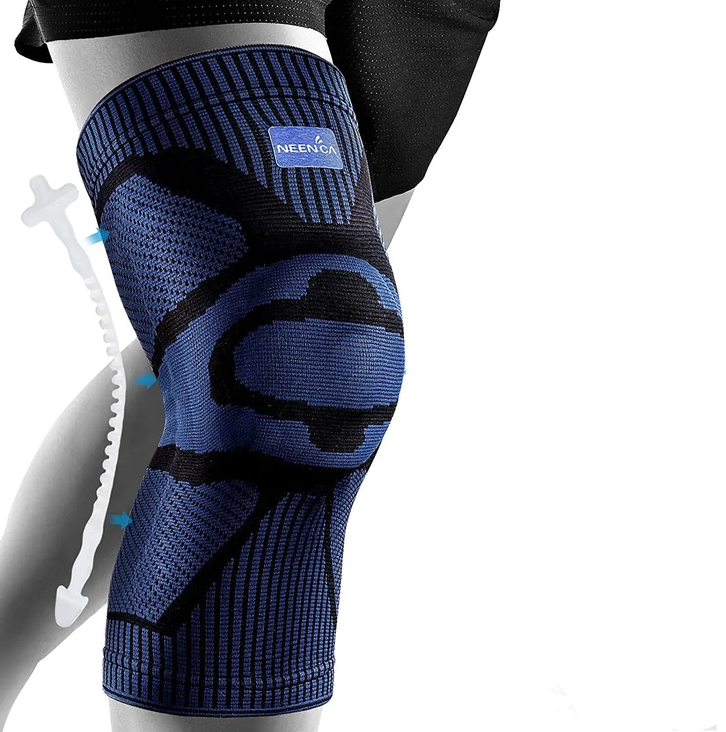 NEENCA Knee Brace Support | Gel Cushion & Side Stabilizers | Pain Relief & Meniscus Recovery | 100% Polyester Nylon | Adult Use