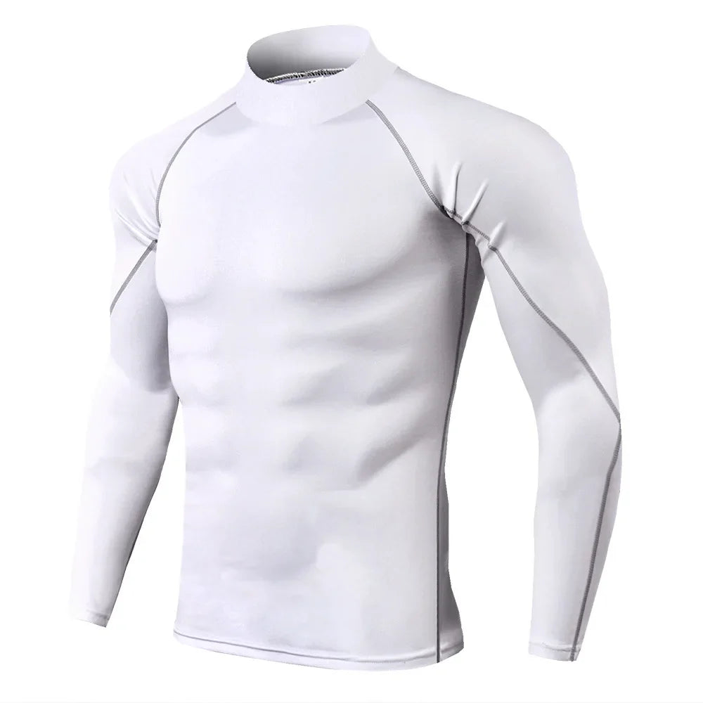 Men's Quick-Dry Compression Top | Long Sleeve Gym Fitness Shirt | Bodybuilding Running Apparel