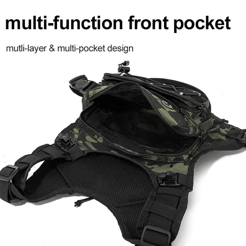 Hydration Vest | Tactical Chest Pack for Running Cycling Hiking | Outdoor Utility Bag for Men Women | All Seasons