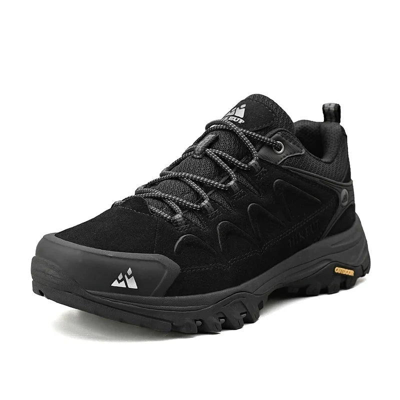 HIKEUP Men's Leather Casual Shoes | Slip Resistant Fashion Sneakers | Designer Brand Winter Outdoor Footwear