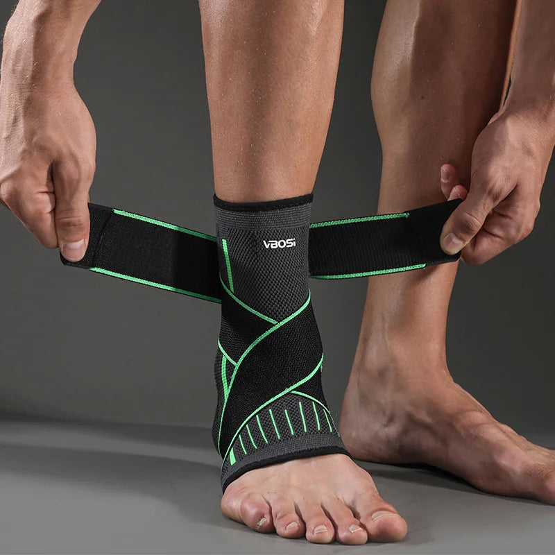 OIMG Adjustable Elastic Ankle Support | Compression Wrap for Plantar Fasciitis Achilles Tendonitis | Foot Stabilizer Sleeve