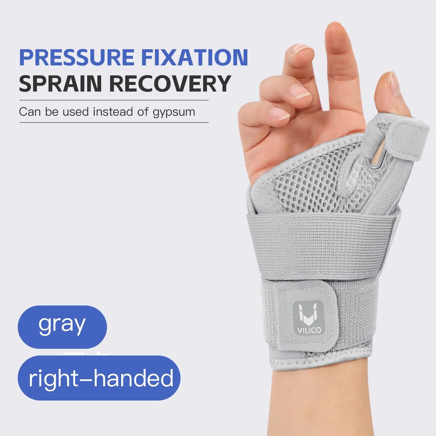 Hand Support Brace | Wrist & Thumb Stabilizer | Tendinitis & Arthritis Relief | Breathable | Ambidextrous