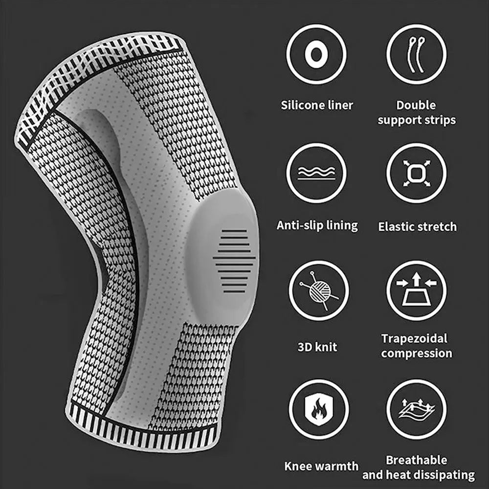 Professional Sports Knee Brace | Arthritis Relief & Support | Meniscus Tear Protection | Crossfit Running | Nylon | Universal Age