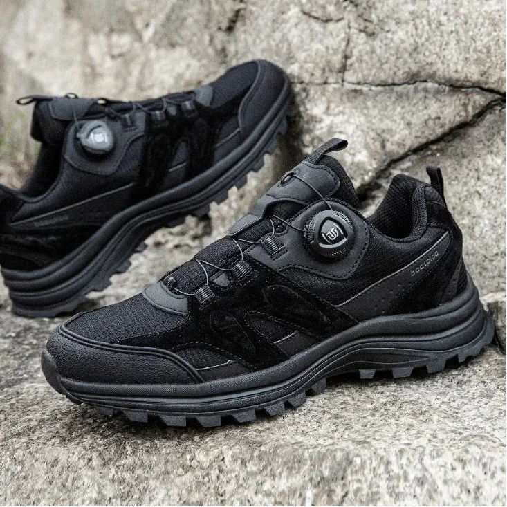 Baasploa Men's Waterproof Hiking Shoes | Non-Slip Durable Outdoor Sneakers | Comfort Cotton Lining for Climbing
