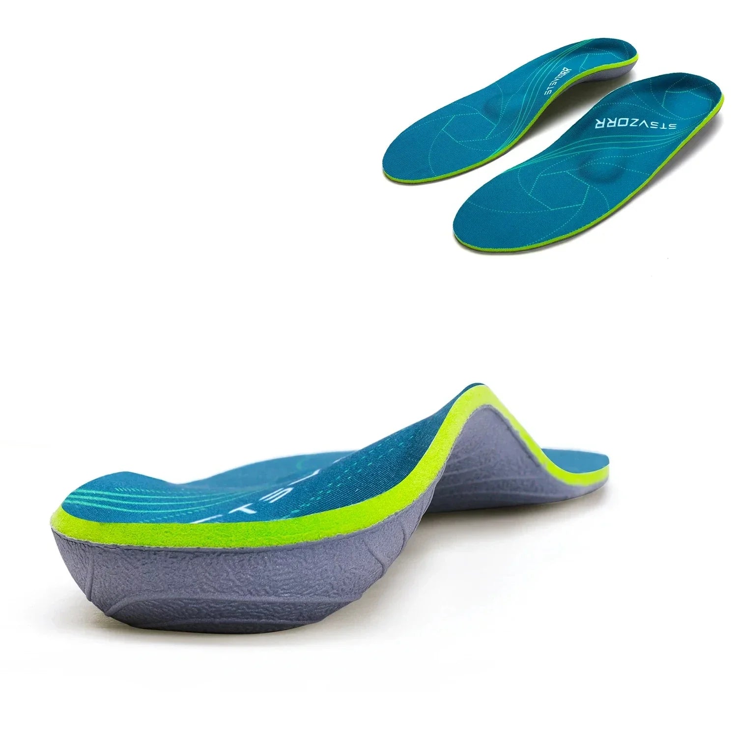 Orthopedic Sports Insoles | Plantar Fasciitis Relief | Arch Support | Shock Absorbing | Men & Women | Anti-Slip | Lightweight