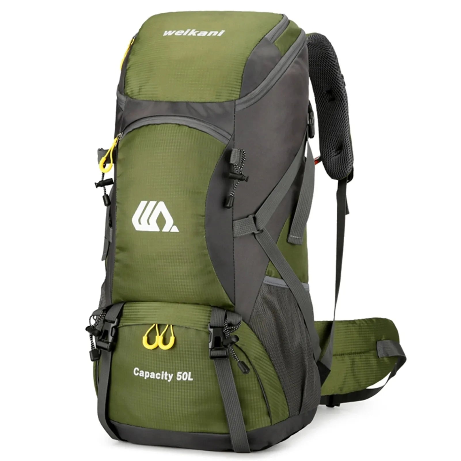 Rilibegan Nylon Hiking Backpack | 50L Outdoor Sport Travel Pack | Extern Frame | Camping Climbing Fishing Bag