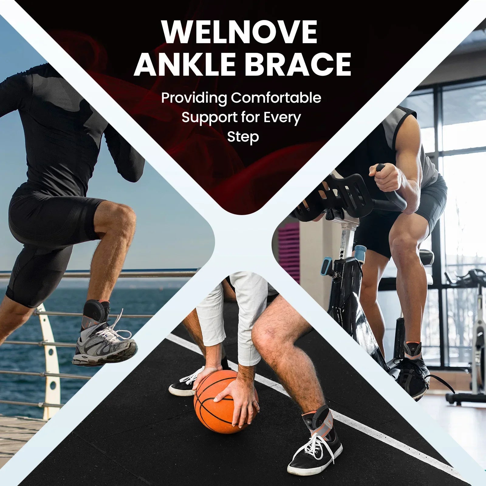 Unisex Ankle Support Brace | Elastic Stabilizer | Rotatable Strap | Injury Recovery | OIMG