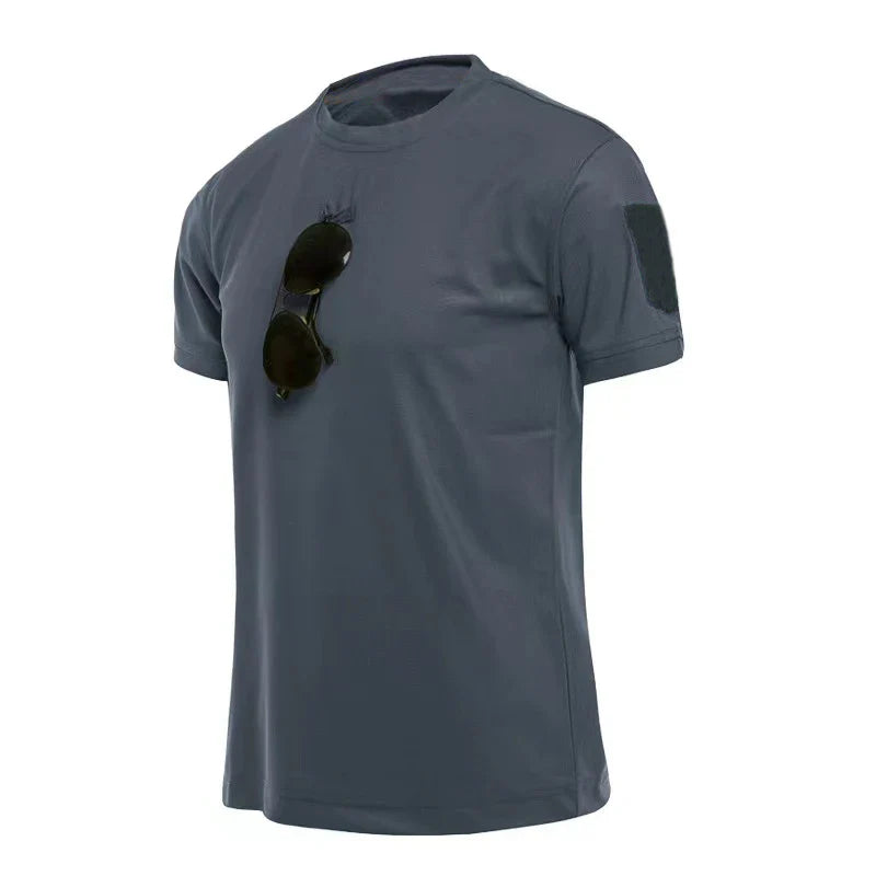 Men's Quick-Dry Tactical T-Shirts | Breathable Military-Style Activewear | Hiking Camping Gym Tops