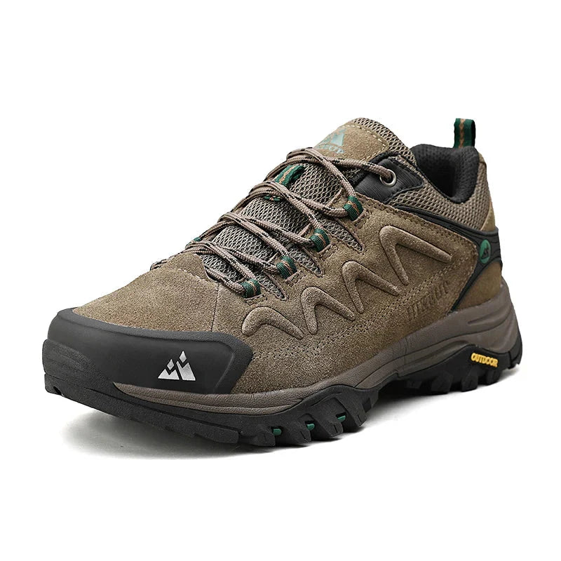 HIKEUP Men's Leather Casual Shoes | Slip Resistant Fashion Sneakers | Designer Brand Winter Outdoor Footwear