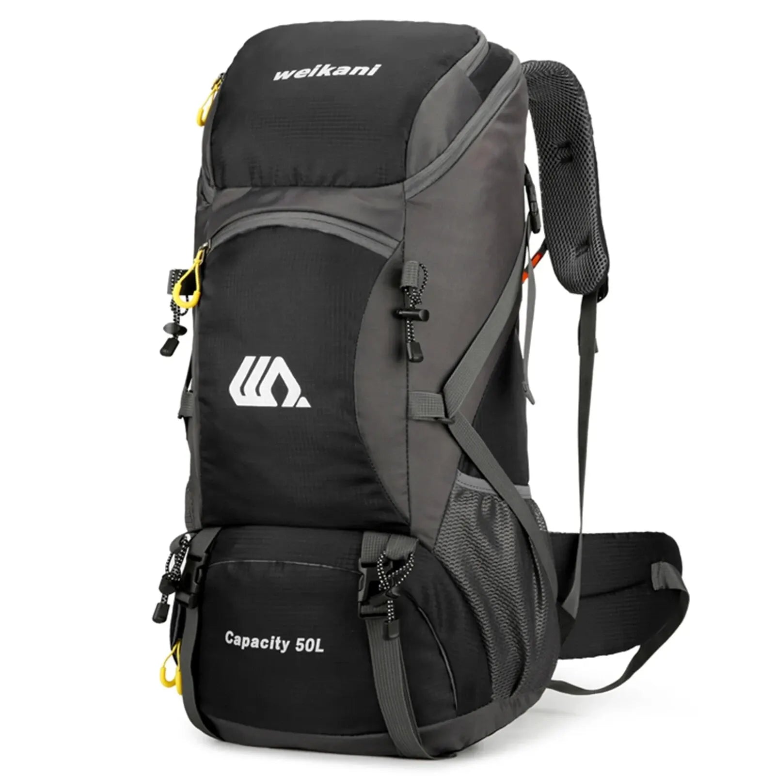 Rilibegan Nylon Hiking Backpack | 50L Outdoor Sport Travel Pack | Extern Frame | Camping Climbing Fishing Bag
