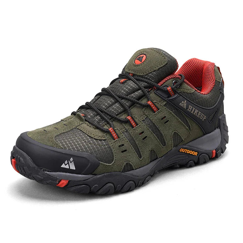 HIKEUP Men's Suede Outdoor Shoes | Durable Trekking Footwear | Tactical Hiking Sneakers | Non-Waterproof
