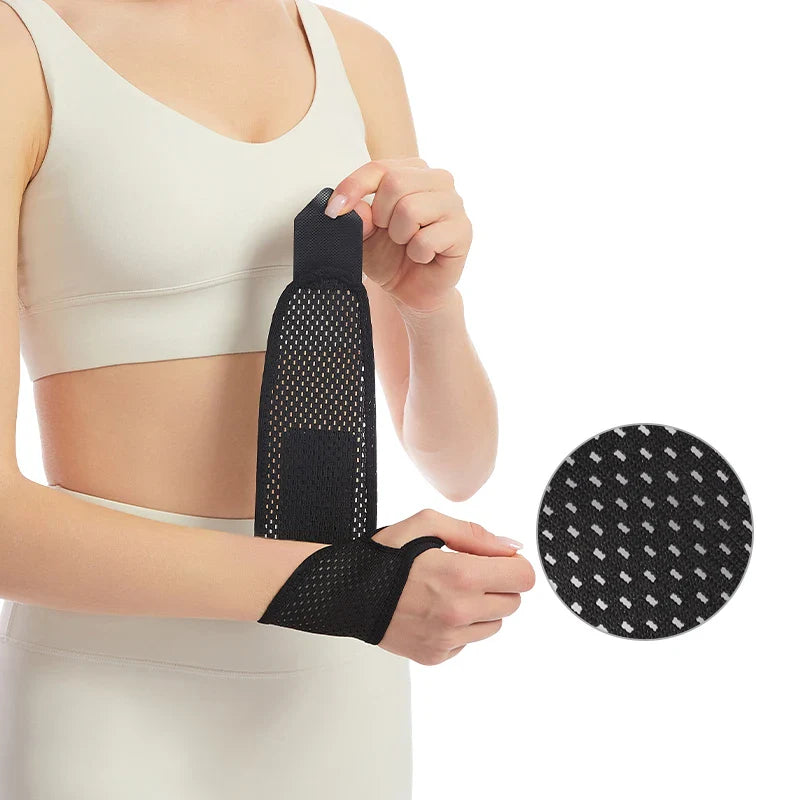 Adjustable Wrist Support Brace | Weightlifting Tennis Badminton Gym Strap Black | Men Women