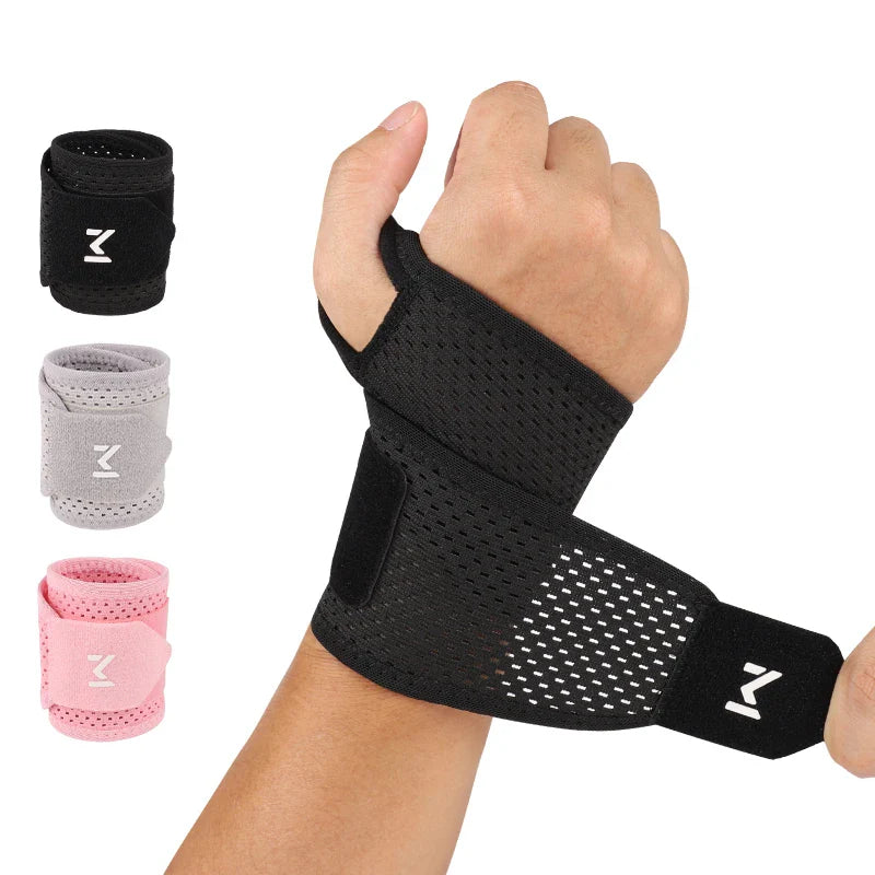 Adjustable Wrist Support Brace | Weightlifting Tennis Badminton Gym Strap Black | Men Women