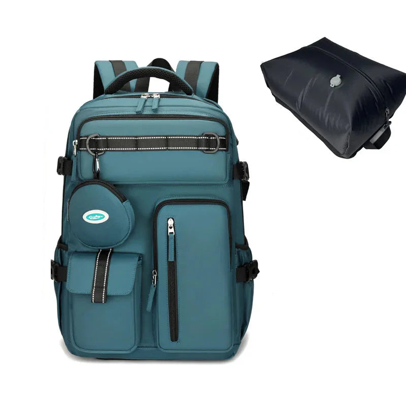 3pcs Vacuum Compression Backpack | Laptop Compartment | Soft Handle | Travel Cabin Bag | Embossed Design