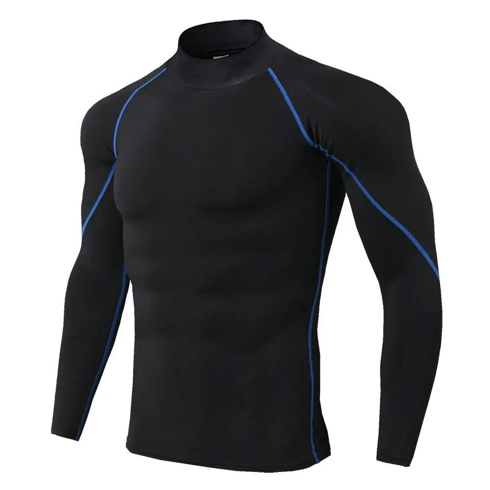 Men's Quick-Dry Compression Top | Long Sleeve Gym Fitness Shirt | Bodybuilding Running Apparel