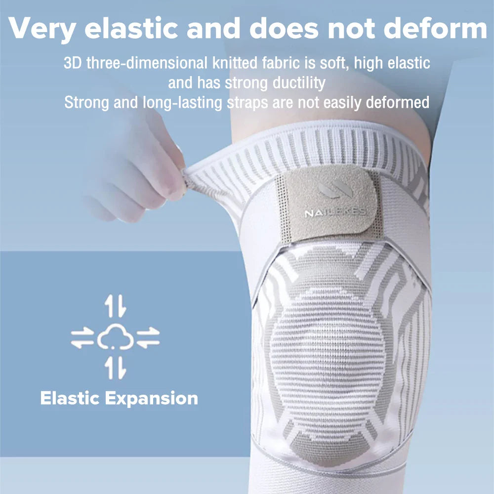 Elastic Knee Support Brace | Compression Bandage for Gym | Injury Relief Protector | Volleyball Knee Pad | Adult Use