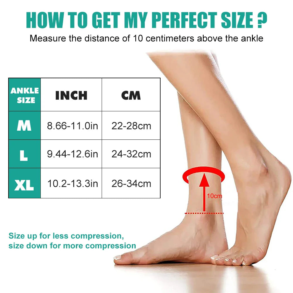 KWEEPFULL Ankle Compression Support | Silicone Gel | Pain Relief | Nylon Spandex Blend | Model A02284