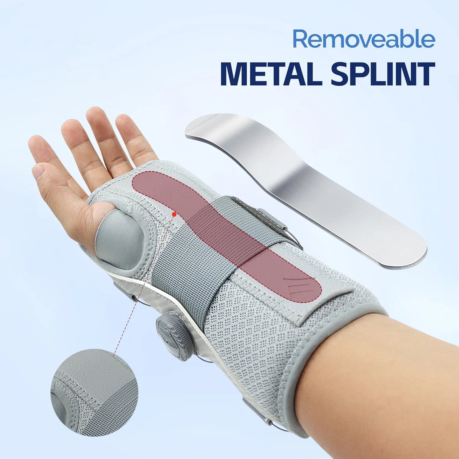 Adjustable Wrist Support Brace | Relieves Carpal Tunnel & Arthritis Pain | Tendinitis Hand Splint | Men & Women | Nylon Cotton Metal | YHW208