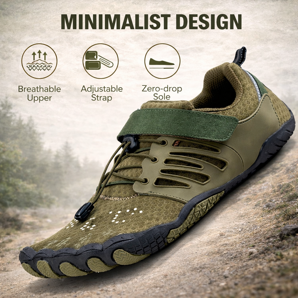 Men Women Barefoot Trail Shoes | Minimalist Water-Friendly Cross Training | Wide Toe Grip Support
