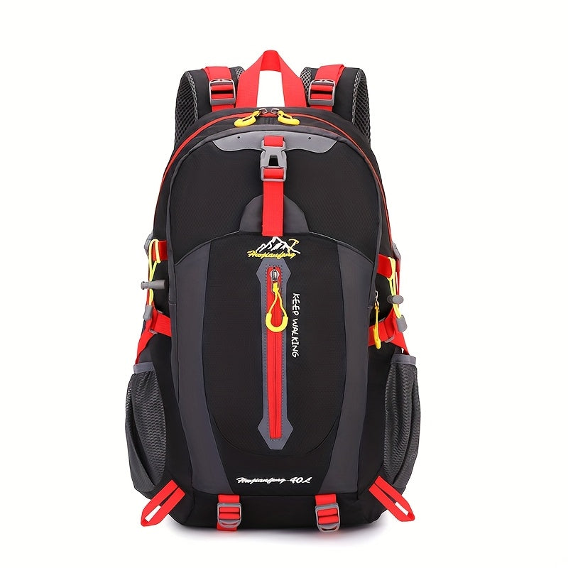 Durable 40L Nylon Backpack | Laptop & Outdoor Gear | Camping Hiking Sports | Unisex | Black | Soft Shell