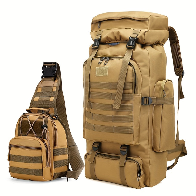 Durable Hiking Daypack | Camouflage Oxford Cloth | Outdoor Backpack with Zipper Closure