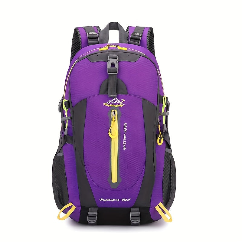 Durable 40L Nylon Backpack | Laptop & Outdoor Gear | Camping Hiking Sports | Unisex | Black | Soft Shell